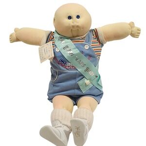 Vintage Xavier Roberts Little People Soft Sculpture Boy Doll 1981 New Years Baby